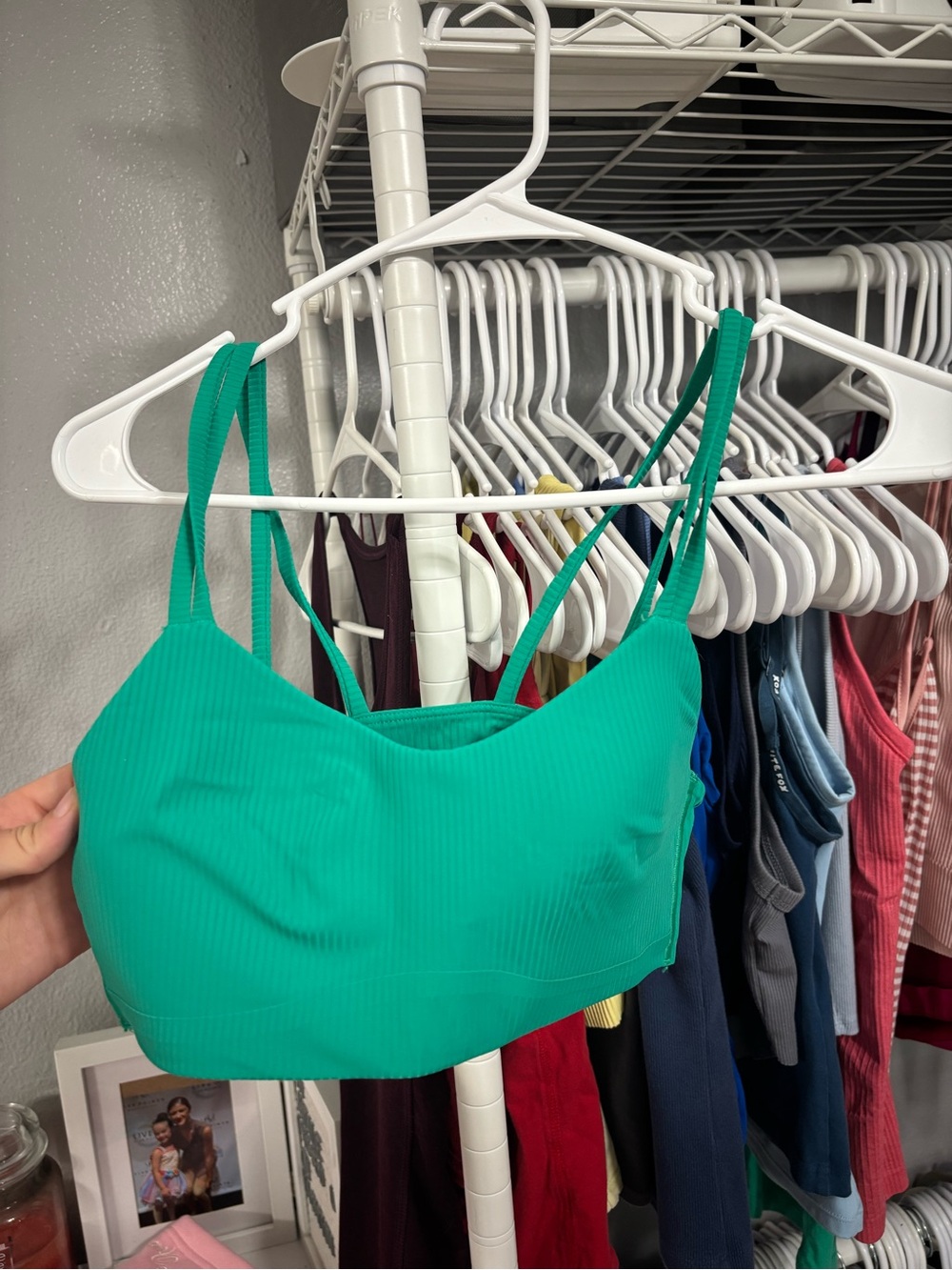 lululemon athletica Ribbed Strappy Bralette - Teal - Picture 2 of 5